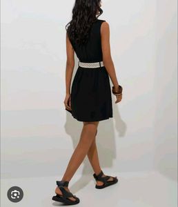 Roadster Life Co. Pure Cotton Belted Shirt Midi Dr