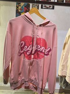 Pink 'Legend' Zip-Up Hoodie