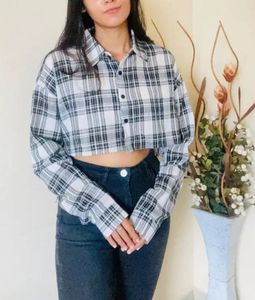 Checked Crop Top
