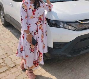 White Red Flower Print Set