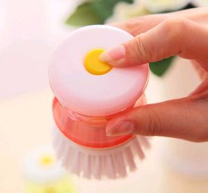 Cleaning Brush Cum Liquid Dispenser