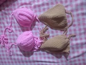 pack of two crochet bikini top
