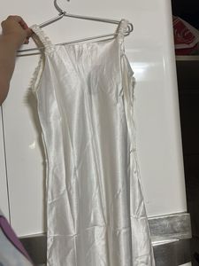 New Satin White Slip Dress