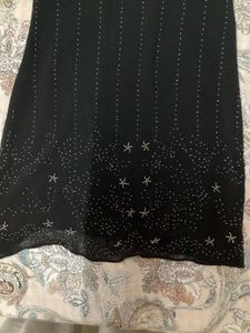 Sparkly Black Halter Neck Mini Dress