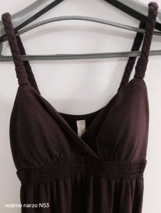 Elegant Brown Maxi Dress