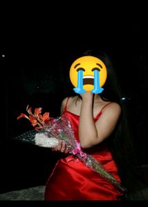 Backless Red Satin Dress