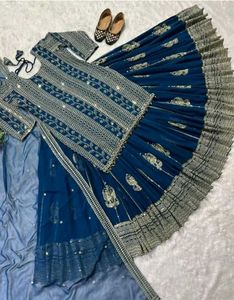 Blue Embroidered Kurta Set