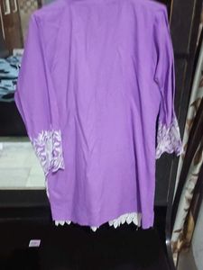 Purple Colour Kurta With Plazzo Set