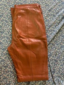 Vintage Prada Brown Leather Trousers