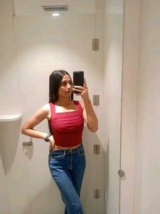Red Sleeveless Top