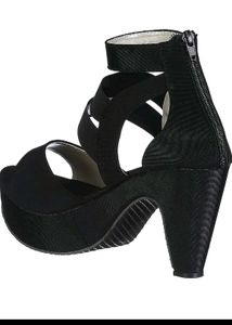 Women Black New High Heels Wedges Sandals
