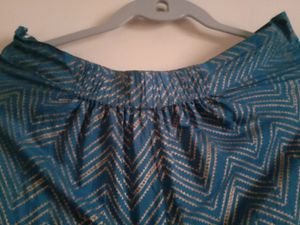 Zig-zag Design Blue Plazzo