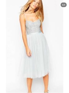 Elegant Tulle Midi Dress