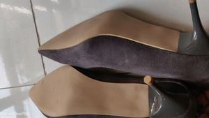 Women Taupe Solid Pumps Heels Size39..