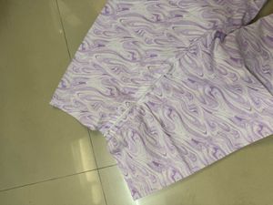 Abstract Wave Print Wide Leg Trouser