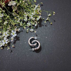 Square Silver Stud Earrings