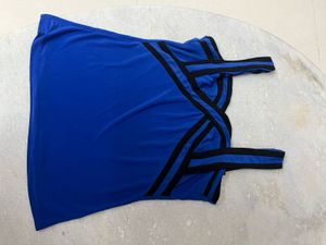 Corset Navy Blue Tank Top