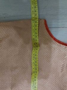 Dark Peach Coloured Kurta With Long Shrug