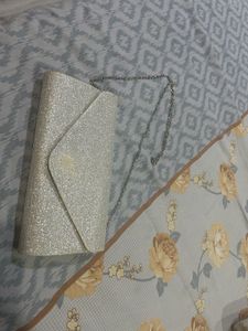 Silver Shinning Clutch