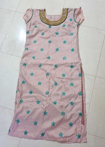 🆕️ Pastel Pink Embroidered Kurti