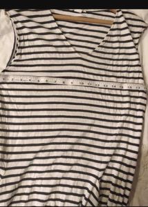 H&amp;M Striped  Mini Dress With Pockets And Slit