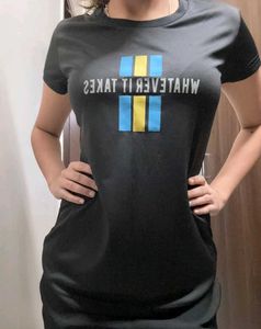Casual black round-neck Unisex t-shirt