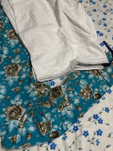 Floral Kurti with White Pants