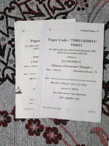 B.A 2nd Year 3rd Semester