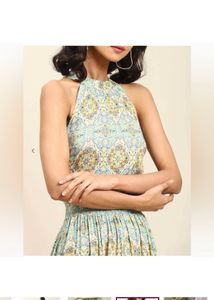 Aarke Ritu KumarPrinted Halter-Neck A-line Dress