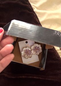 Floral Heavy metal Stud Earrings