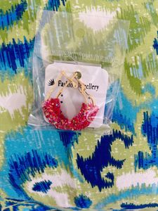 Beautiful Red Glitter Earrings- Multiple Colors Available