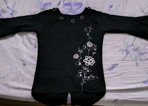 Elegant Black Floral Top
