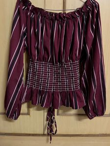 Off Shoulder Red Top