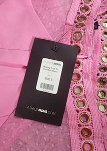 Pink Maxi Dress Spaghetti Straps Tiered Ruffles