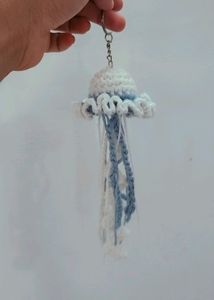 Handmade Crochet Jellyfish Keychain