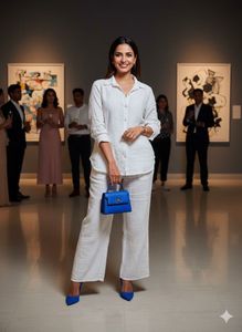 ☀️&#34;The Santorini Breeze&#34;🏝️Chic 4-in-1 Linen Set!