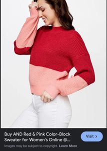 Stylish Two-Tone Women's Sweater
