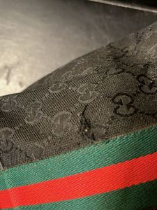 Gucci Vintage Black GG Canvas Tote Bag
