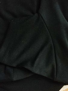 Black Zip-Up Polo Top