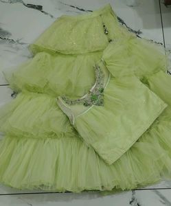 Elegant Green Skirt And Top💚