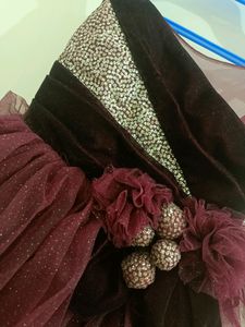 Gorgeous Tail Cut Tutu Design Wine Frock