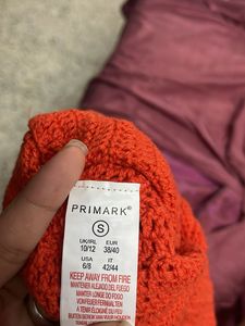 Primark Orange Crochet Crop Top