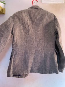 Gray Casual Blazer