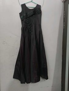Partywear Wine Color Gown