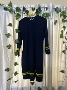 Navy &amp; Yellow Stripe Dress
