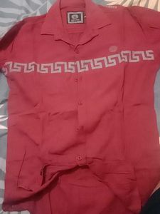 Stylish Red Patterned Shirt