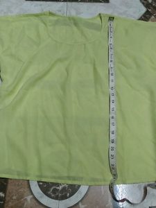 Unused Crop Top Pale Yellow