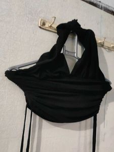 Black Halter Top