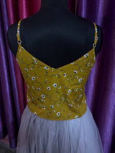 Crop Top With Sheer Skirt