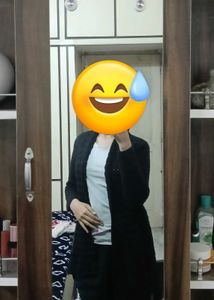 Stylish Black Knit Cardigan